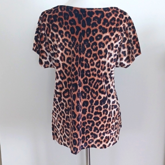 ☀️Holly Hock by Lucky Brand Cheetah Print T - Picture 2 of 6